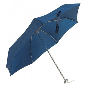 Mini-ombrello pieghevole, con custodia semi-rigida (chiusura lampo) applicabile alla cintu