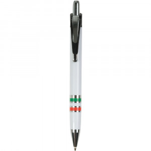 Penna in plastica resistente plastica ABS con in tre colori (Italiano - Francese - Spagnolo) - refill jumbo