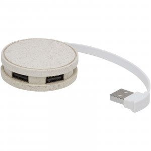 Hub USB in paglia di grano Kenzu