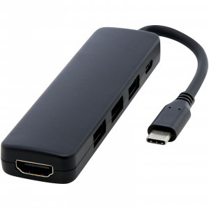 Adattatore multimediale USB 2.0-3.0 con porta HDMI in plastica riciclata certificata RCS Loop