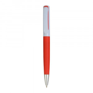 Penna twist in plastica con parte a colori gommata