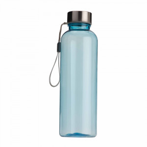 Borraccia in tritan trasparente con tappo in metallo (500ml). BPA free (senza traccia di bisfenolo)