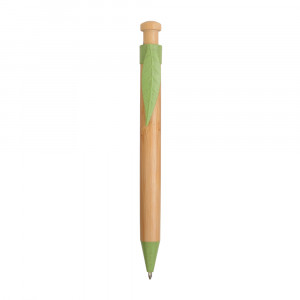 Penna a scatto in bamboo, paglia di grano (50%) e PP (50%)
