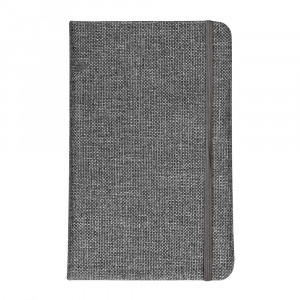 Quaderno con copertina in R-Pet, con elastico, fogli a righe color bianco