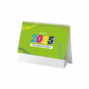 Calendario mensile 2025 da tavolo, 13 fogli su carta patinata opaca, 4 colori