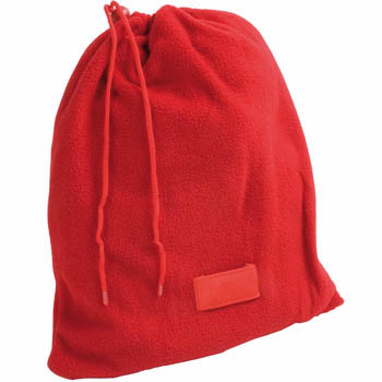 Set in pile : sciarpa / fascia paraorecchie / guanti da donna, con sacchetto in pile