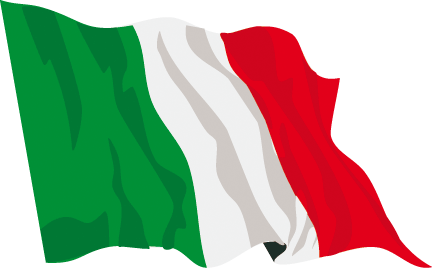Bandiera italiana e bianca con passante per l'asta e 2 asole per essere appesa, asta non i