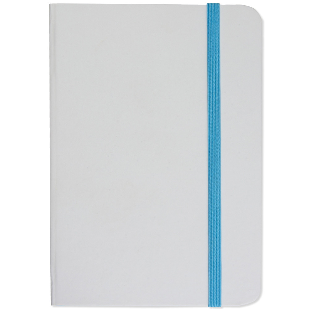 Quaderno in copertina in PU con elastico a colori(80 pag.), segnalibro in raso