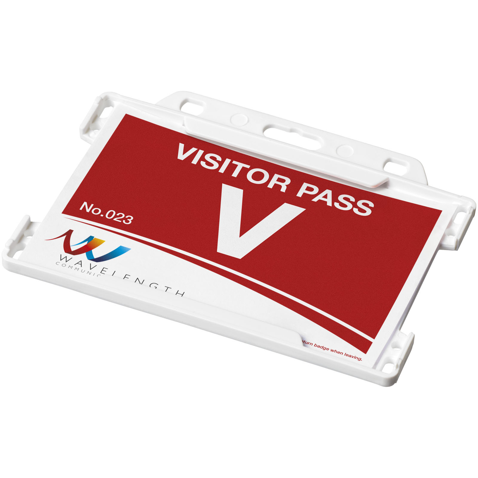 Porta badge in plastica riciclata Vega