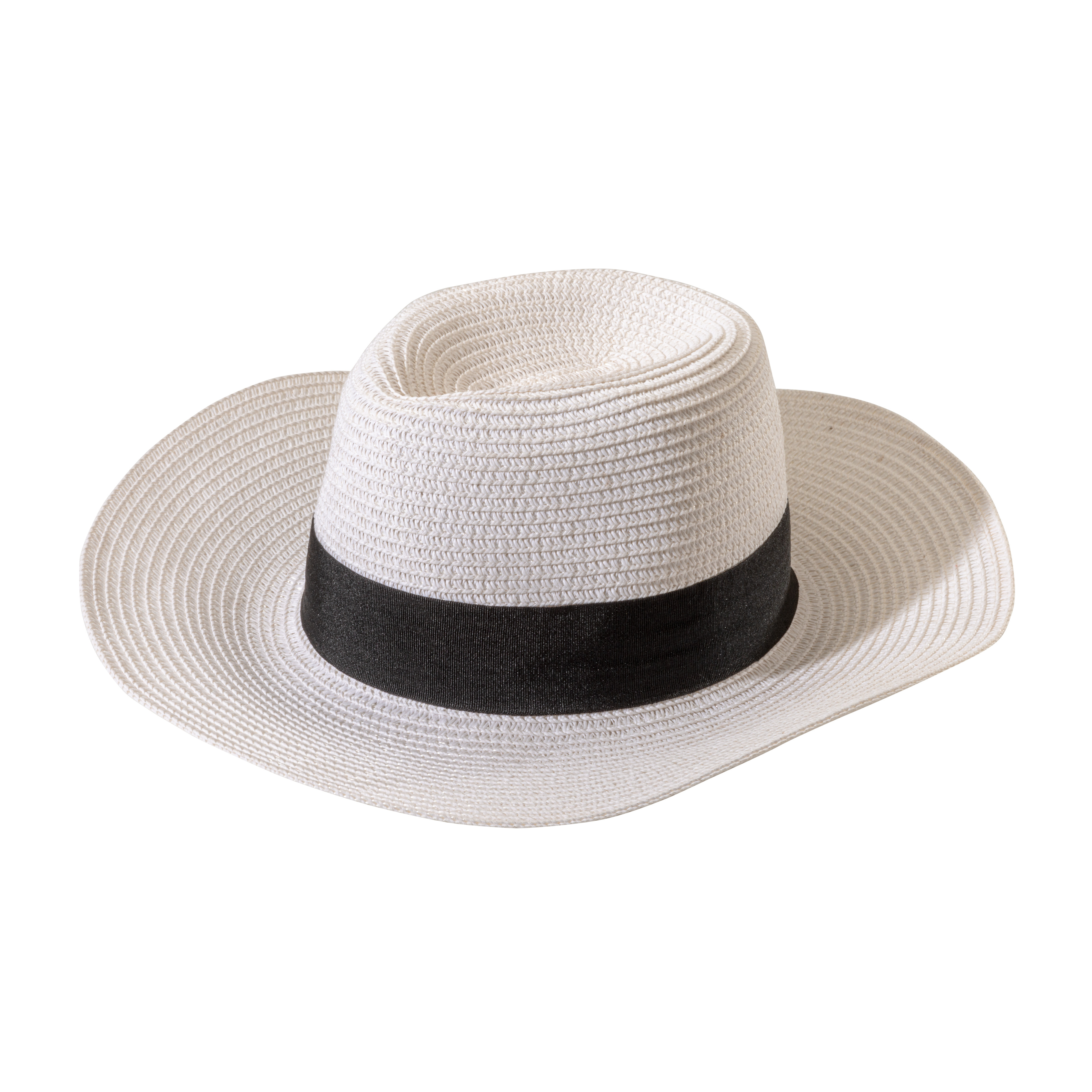Cappello in paglia di carta con fascia elastica 3 centimetri applicabile e personalizzabile