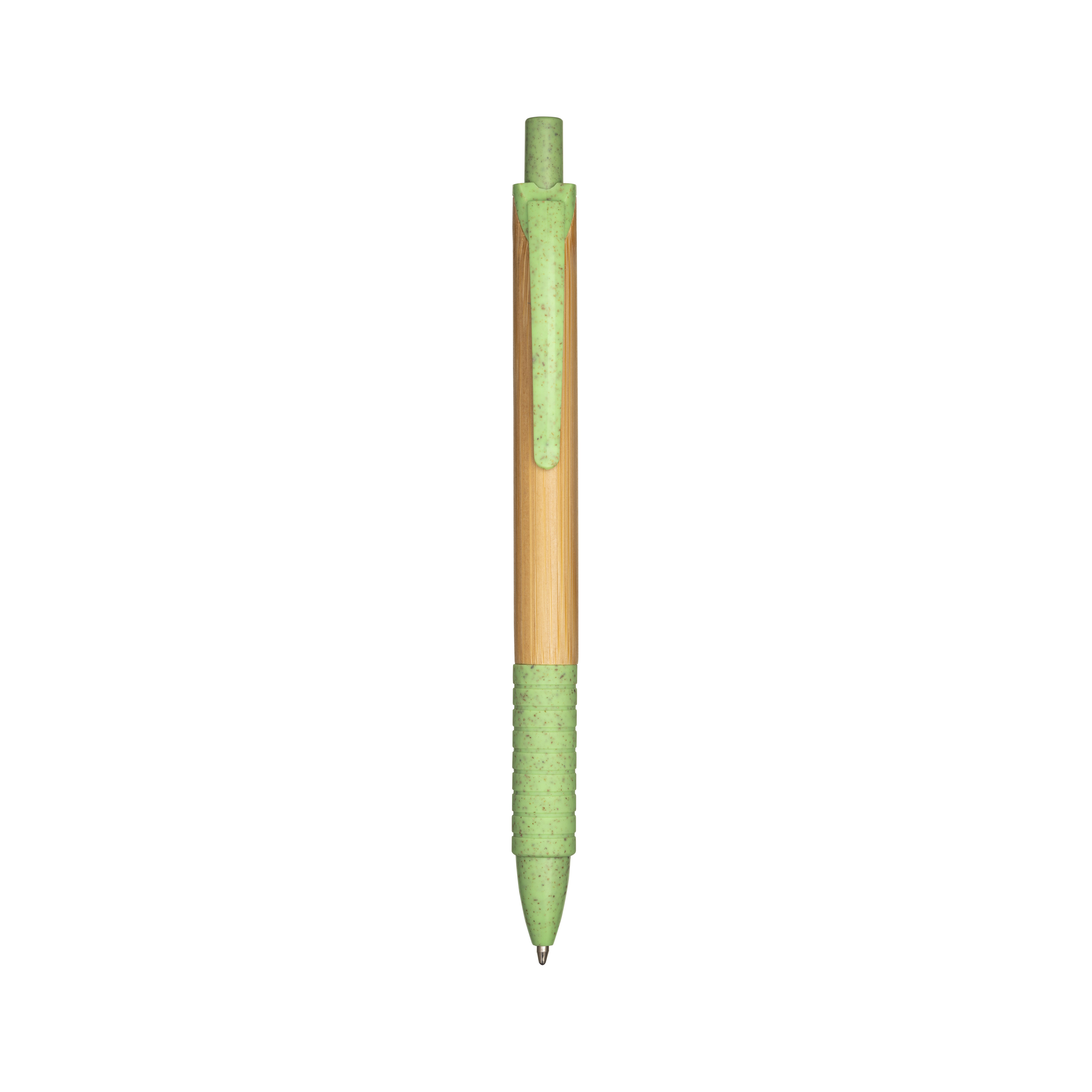 Penna a scatto in bambù e in paglia di grano